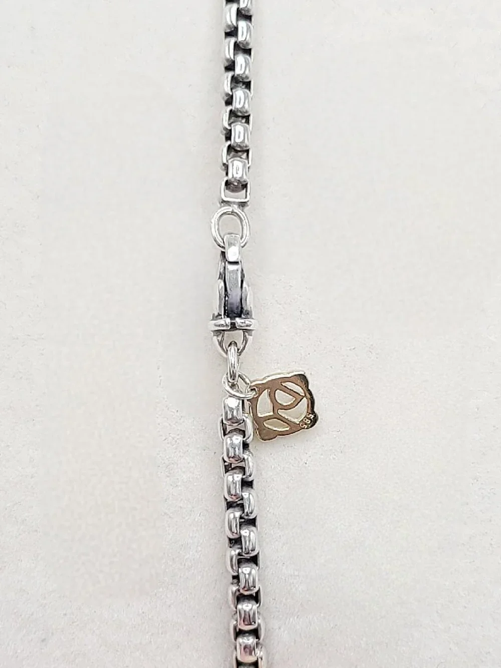 David Yurman Medium Box Chain Necklace w/ 14K Yellow Gold - 3.6mm - 32